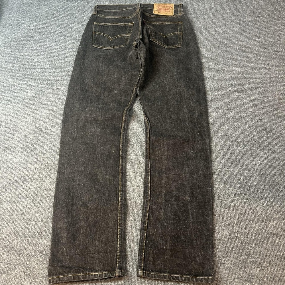 Vintage Levi's 501 Jeans Womens 28x30 Gray Charcoal Straight Leg Button Fly